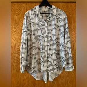 Animal Print Button-Up Shirt